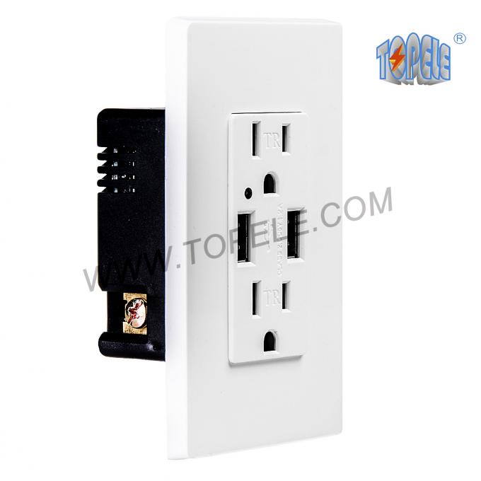 Smart High Speed USB Charger 15A Tamper - Resistant Outlet Indoor Use Only