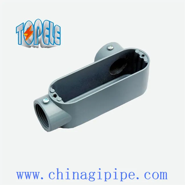 Alyuminiy LR tipidagi IP65 qopqoqli EMT qattiq kanali