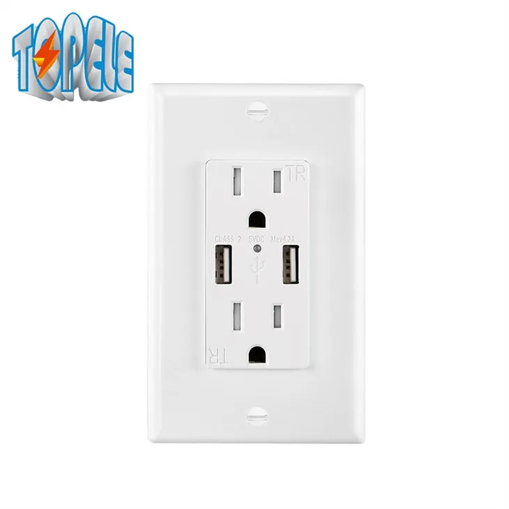 Uy ichkarisida aqlli yuqori tezlikda ishlaydigan USB zaryadlovchi qurilmasi 15A buzishga chidamli chiqish